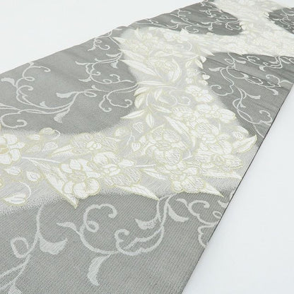 六花-RIKKA- 美品 正絹 胡蝶蘭 流水になって、さらさら、ふわっ☆ 刺繍 袋帯 着物 A6001