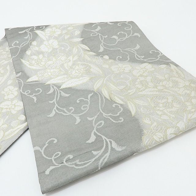 六花-RIKKA- 美品 正絹 胡蝶蘭 流水になって、さらさら、ふわっ☆ 刺繍 袋帯 着物 A6001