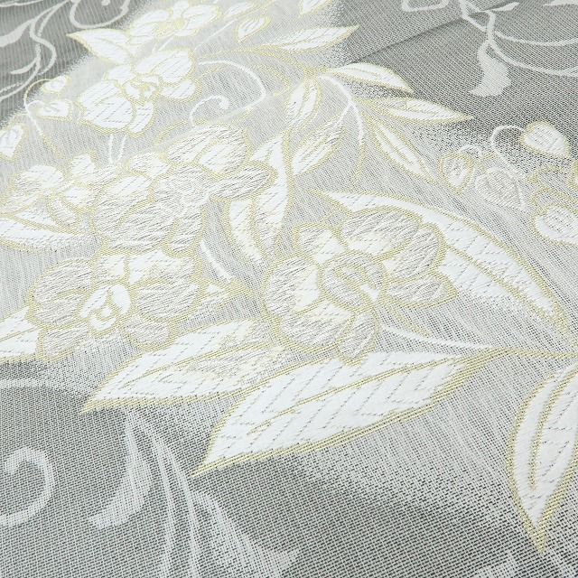 六花-RIKKA- 美品 正絹 胡蝶蘭 流水になって、さらさら、ふわっ☆ 刺繍 袋帯 着物 A6001