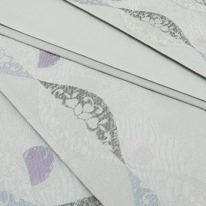 六花-RIKKA- 新品 正絹 西陣織 刺繍 月と花、波のシンフォニー♪ 袋帯 着物 A6003