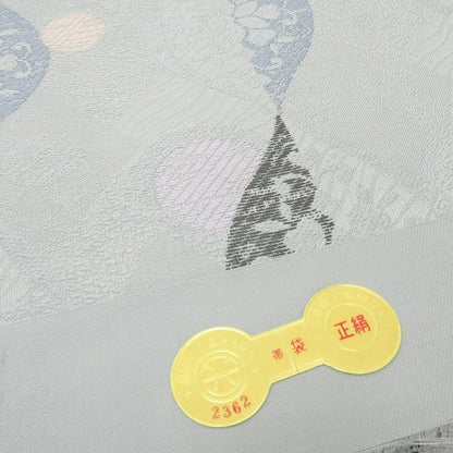 六花-RIKKA- 新品 正絹 西陣織 刺繍 月と花、波のシンフォニー♪ 袋帯 着物 A6003