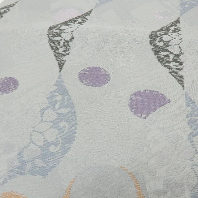 六花-RIKKA- 新品 正絹 西陣織 刺繍 月と花、波のシンフォニー♪ 袋帯 着物 A6003