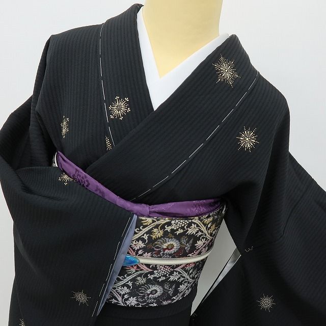 六花-RIKKA- 美品 正絹 仕付け糸付 アンティークな星空☆彡 小紋 着物 A6005