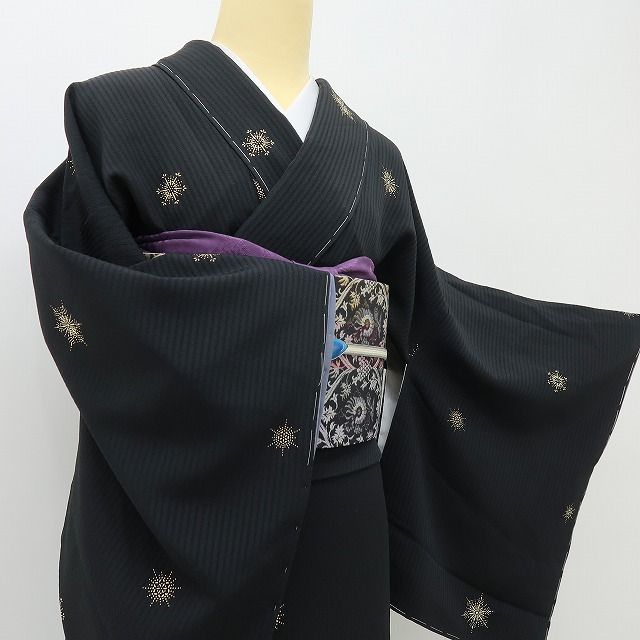六花-RIKKA- 美品 正絹 仕付け糸付 アンティークな星空☆彡 小紋 着物 A6005