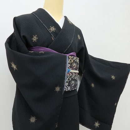 六花-RIKKA- 美品 正絹 仕付け糸付 アンティークな星空☆彡 小紋 着物 A6005