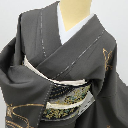 六花-RIKKA- 新品 正絹 金駒刺繡 トールサイズ 仕付け糸付 豪華に映える！鶴と梅。 訪問着 着物 A6007