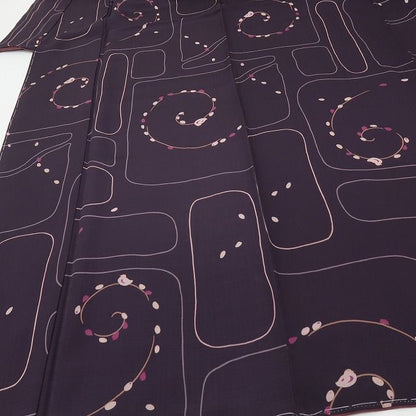 六花-RIKKA- 新品 正絹 トールサイズ 迷路の森を冒険する鳥さん♪ 仕付け糸付 小紋 着物 A6010
