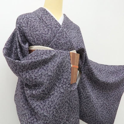 六花-RIKKA- 美品 正絹 伝統工芸士 田島敬之落款 大根とおろし金☆ トール・ワイドサイズ 江戸小紋 着物 A6013