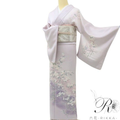 六花-RIKKA- 正絹 桜 訪問着 はんなりマジックに波と清らかな笑顔☆ 着物 A6017
