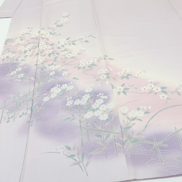 六花-RIKKA- 正絹 桜 訪問着 はんなりマジックに波と清らかな笑顔☆ 着物 A6017