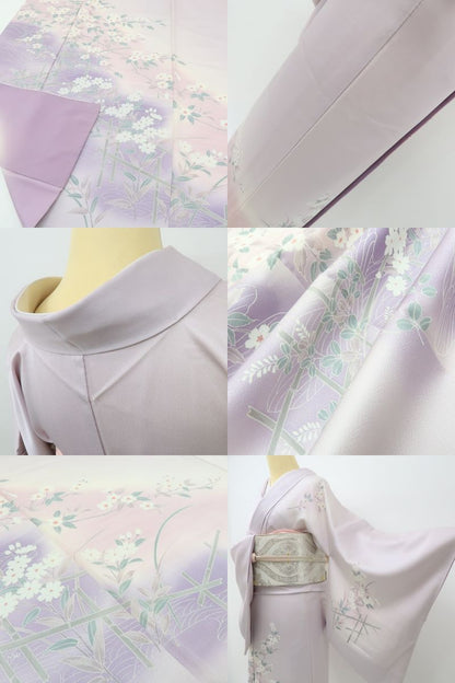 六花-RIKKA- 正絹 桜 訪問着 はんなりマジックに波と清らかな笑顔☆ 着物 A6017