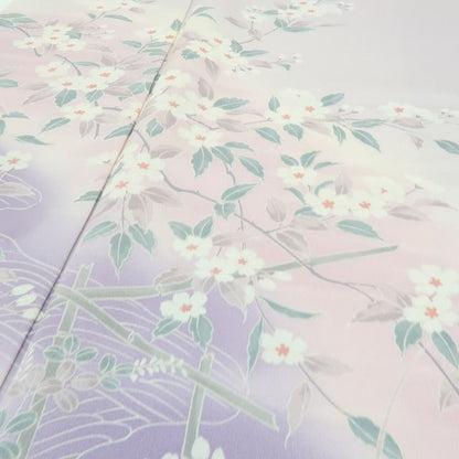 六花-RIKKA- 正絹 桜 訪問着 はんなりマジックに波と清らかな笑顔☆ 着物 A6017