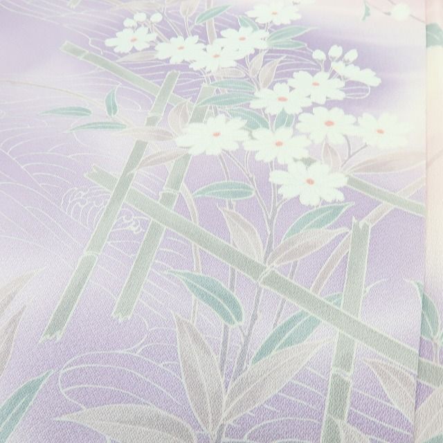 六花-RIKKA- 正絹 桜 訪問着 はんなりマジックに波と清らかな笑顔☆ 着物 A6017