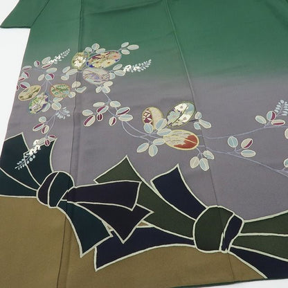 六花-RIKKA- 美品 正絹 坂戸壇上落款 訪問着 萩という魔法の鏡で始まる、和のお伽話♪ 着物 A6019