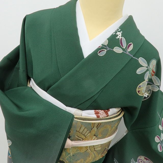 六花-RIKKA- 美品 正絹 坂戸壇上落款 訪問着 萩という魔法の鏡で始まる、和のお伽話♪ 着物 A6019
