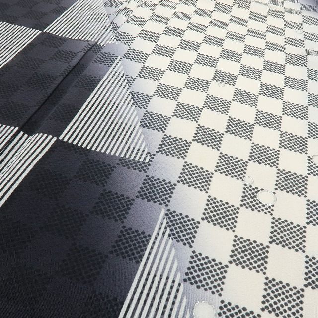 六花-RIKKA- 美品 正絹 作家物落款 市松 刺繍 トールサイズ 全人類が恋に落ちるカッコよさ！ 訪問着 着物 A6024