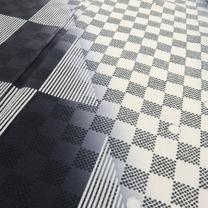 六花-RIKKA- 美品 正絹 作家物落款 市松 刺繍 トールサイズ 全人類が恋に落ちるカッコよさ！ 訪問着 着物 A6024