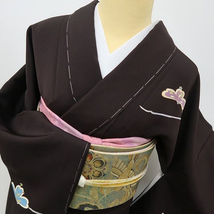 六花-RIKKA- 新品 正絹 トールサイズ 松 仕付け糸付 訪問着 シックに恋して、ポップに弾む♪ 着物 A6026