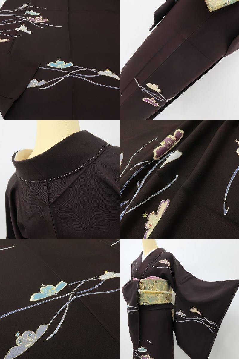 六花-RIKKA- 新品 正絹 トールサイズ 松 仕付け糸付 訪問着 シックに恋して、ポップに弾む♪ 着物 A6026