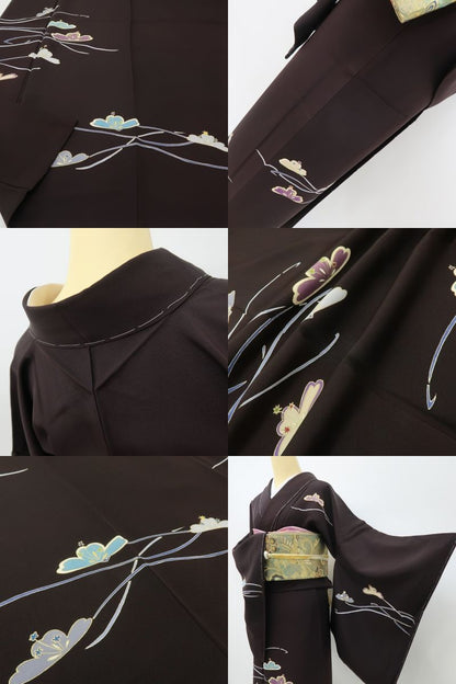 六花-RIKKA- 新品 正絹 トールサイズ 松 仕付け糸付 訪問着 シックに恋して、ポップに弾む♪ 着物 A6026