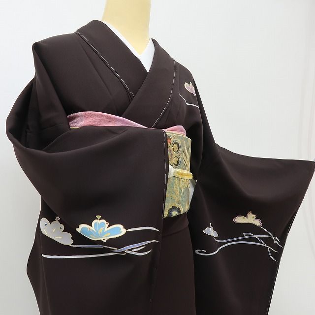 六花-RIKKA- 新品 正絹 トールサイズ 松 仕付け糸付 訪問着 シックに恋して、ポップに弾む♪ 着物 A6026