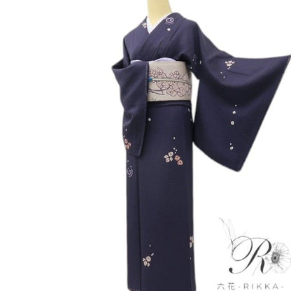 六花-RIKKA- 美品未着用 正絹 絞り ふんわり舞う、私だけの初雪と綿あめ♪ トールサイズ 小紋 着物 A6035