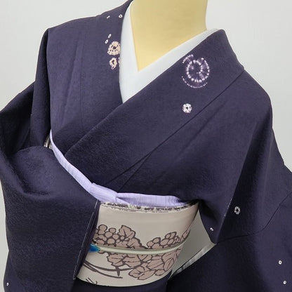 六花-RIKKA- 美品未着用 正絹 絞り ふんわり舞う、私だけの初雪と綿あめ♪ トールサイズ 小紋 着物 A6035