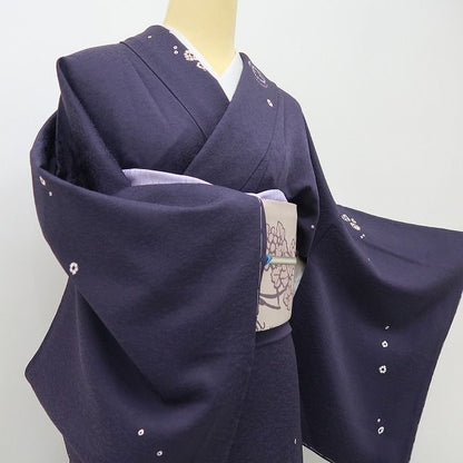 六花-RIKKA- 美品未着用 正絹 絞り ふんわり舞う、私だけの初雪と綿あめ♪ トールサイズ 小紋 着物 A6035