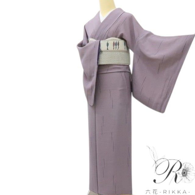 六花-RIKKA- 美品 正絹 作家物落款 万筋 ドラマチック☆粋と伝統のストーリー 伝統工芸品 江戸小紋 着物 A6039