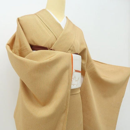 六花-RIKKA- 美品 正絹 鮫模様 トールサイズ 三度美味しい！ゴールデンイエロー☆ 江戸小紋 着物 A6040