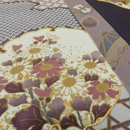 六花-RIKKA- 美品 正絹 作家物落款 金駒刺繡 源氏香が舞い、宝が尽くす♪ 訪問着 着物 A6052