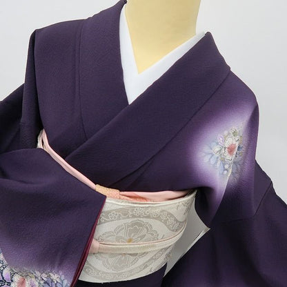 六花-RIKKA- 美品 正絹 やまと誂製 絞り 辻が花 月へと跳ねる兎を照らす、幻の花灯り☆ 訪問着 着物 A6053