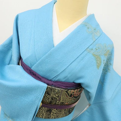 六花-RIKKA- 正絹 滝泰謹製 唐花 新橋色に花咲く、唐花♪ トールサイズ 訪問着 着物 A6067