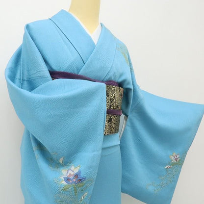 六花-RIKKA- 正絹 滝泰謹製 唐花 新橋色に花咲く、唐花♪ トールサイズ 訪問着 着物 A6067
