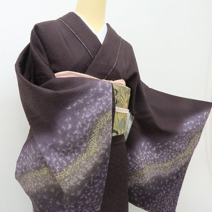六花-RIKKA- 新品 正絹 やまとゴールドラベル 刺繍 纏う、きらめく星空のドラマ！ トール・ワイドサイズ 仕付け糸付 訪問着 着物 A6070