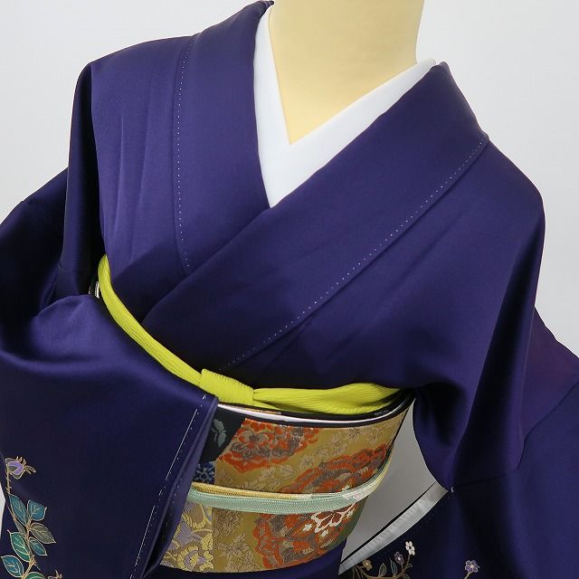 六花-RIKKA- 美品未着用 正絹 薔薇 トールサイズ バイオレットに花開く、わたしだけのバラの園♪ 訪問着 着物 A6072