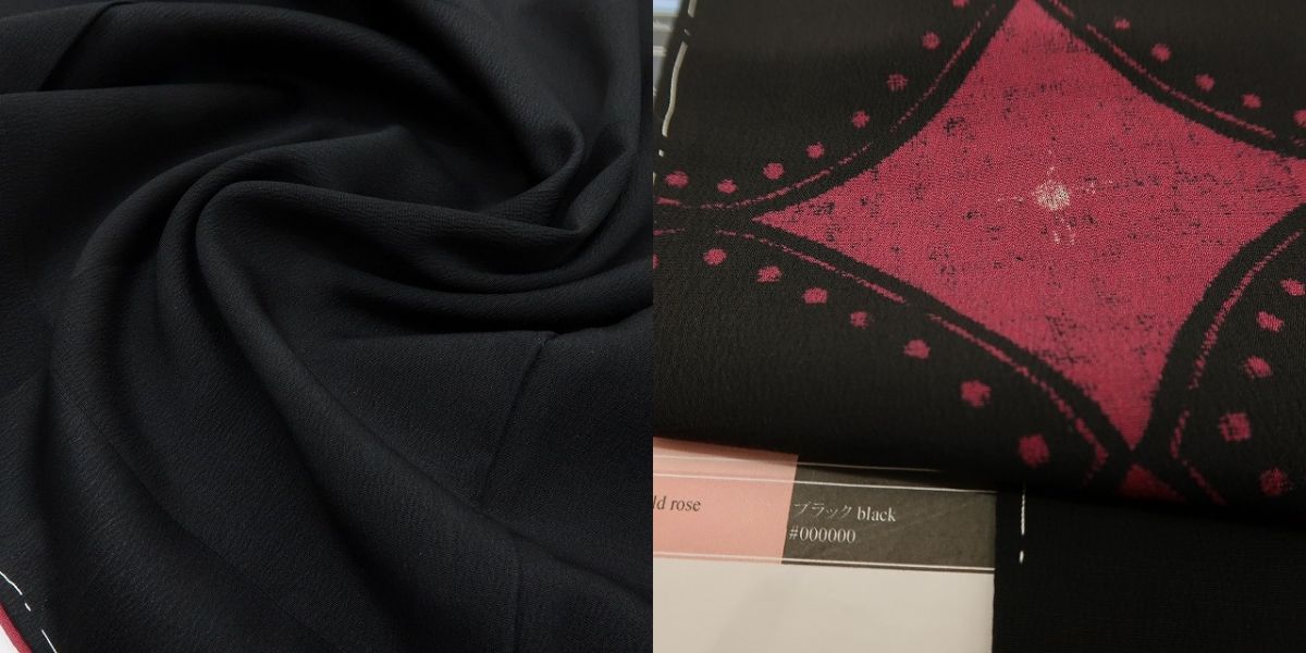 六花-RIKKA- 美品 正絹 大正ロマンが灯る、黒のしじま。 付下げ 着物 A6086