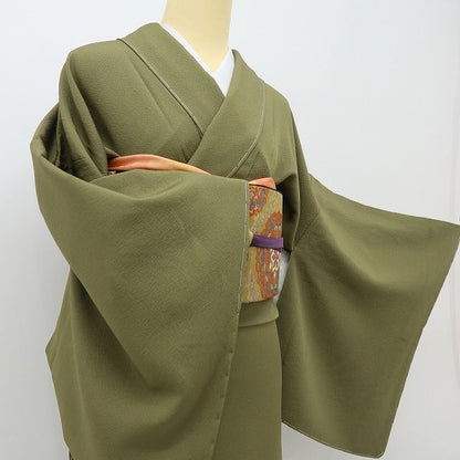 六花-RIKKA- 新品 正絹 前田仁仙落款 更紗 大人のモダンエレガンス、仁仙更紗☆ 仕付け糸付 付下げ 着物 A6094