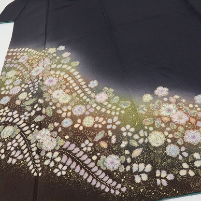 六花-RIKKA- 美品 正絹 やまと誂製 翠山工房 桐屋の辻が花 箔散らし 一生モノの辻ヶ花！ トールサイズ 訪問着 着物 A6095