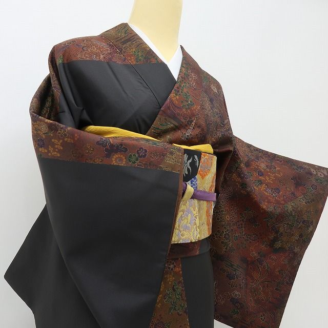 六花-RIKKA- 美品 正絹 前田仁仙落款 我が道を行く！伝統と異国情緒の融合☆ 大島紬 訪問着 着物 A6099