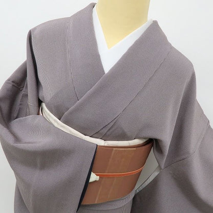 六花-RIKKA- 美品 正絹 万筋 無地と縞を同時に楽しむ感覚！ 江戸小紋 着物 A6109