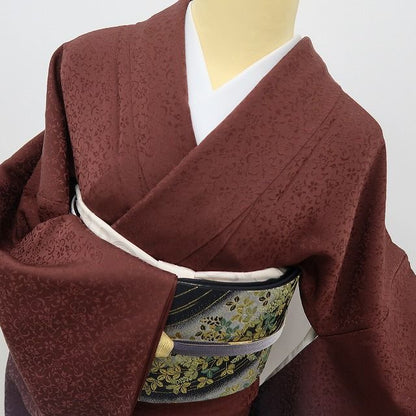六花-RIKKA- 美品 正絹 コシノアヤコ トールサイズ 奥ゆかしく浮かび上がる、花唐草×桜唐草！ 付下げ 着物 A6119