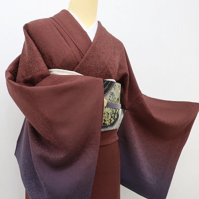 六花-RIKKA- 美品 正絹 コシノアヤコ トールサイズ 奥ゆかしく浮かび上がる、花唐草×桜唐草！ 付下げ 着物 A6119