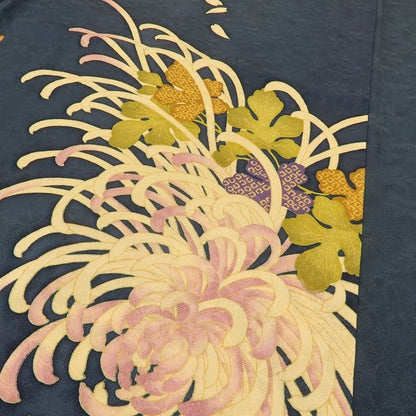 六花-RIKKA- 美品 正絹 乱菊 羽織紐付 丹後ちりめん 乱菊ドン！ドン！花盛り♪ 長羽織 着物 A6128