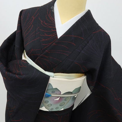 六花-RIKKA- 美品 正絹 やまと誂製 乱菊 トールサイズ 夜空に打ち上がる乱菊☆ 小紋 着物 A6132