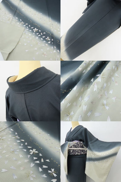 六花-RIKKA- 正絹 刺繍 桜 作家物落款 ちょっぴり特別な一日を花開く、桜銀河☆ 訪問着 着物 A6135