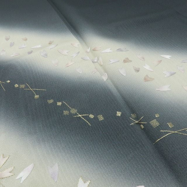 六花-RIKKA- 正絹 刺繍 桜 作家物落款 ちょっぴり特別な一日を花開く、桜銀河☆ 訪問着 着物 A6135