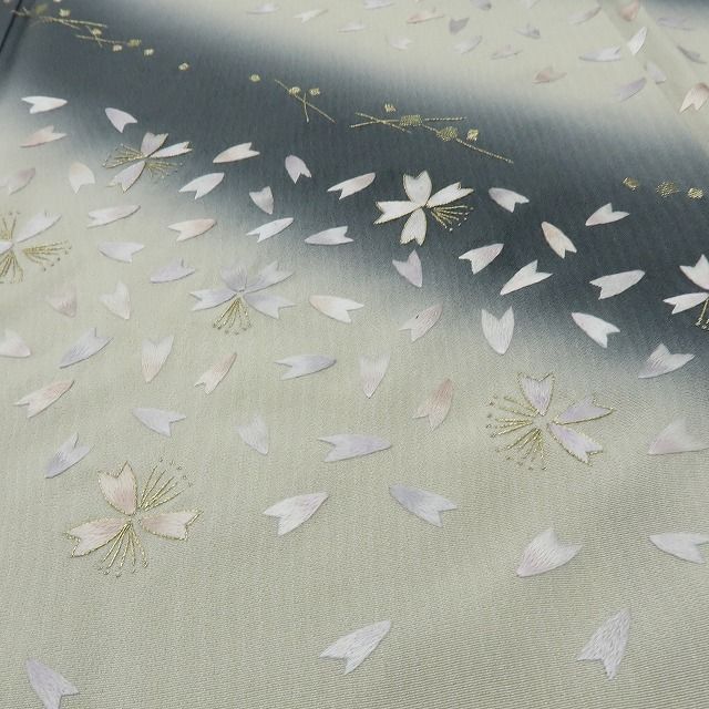 六花-RIKKA- 正絹 刺繍 桜 作家物落款 ちょっぴり特別な一日を花開く、桜銀河☆ 訪問着 着物 A6135