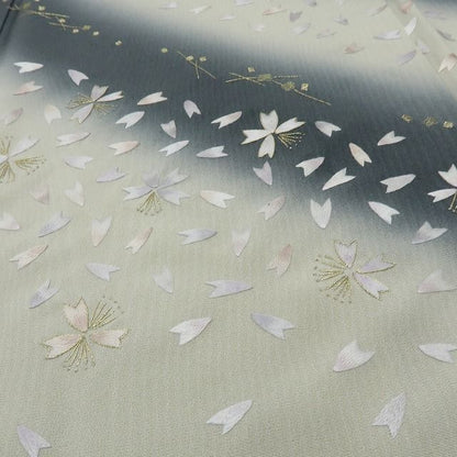 六花-RIKKA- 正絹 刺繍 桜 作家物落款 ちょっぴり特別な一日を花開く、桜銀河☆ 訪問着 着物 A6135