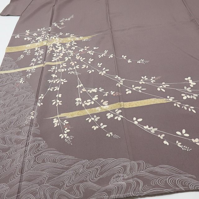 六花-RIKKA- 美品 正絹 萩 刺繍 トールサイズ まとうだけで花開く、秋の風情。 訪問着 着物 A6136